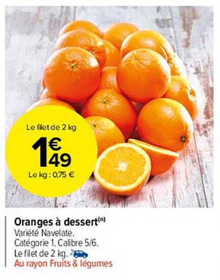 oranges à dessert navelate
