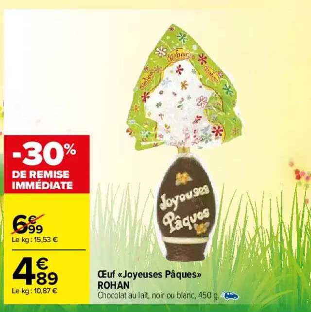 œuf "joyeuses pâques" rohan