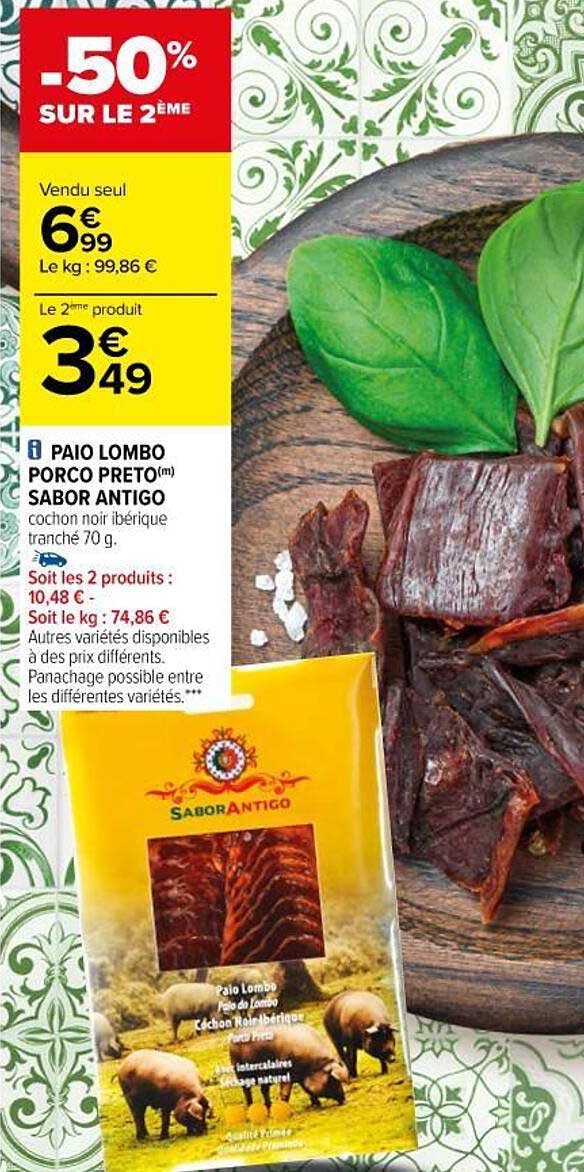 Paio Lombo Porco Preto Sabor Antigo