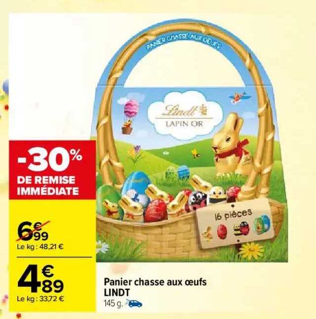 panier chasse aux oeufs lindt