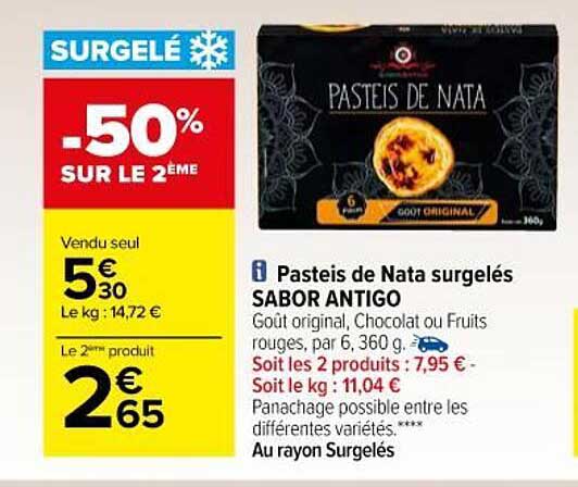 pasteis de nata surgelés sabor antigo