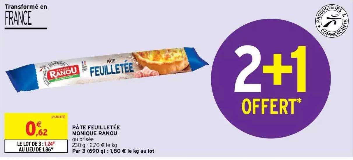pâte feuilletée monique ranou