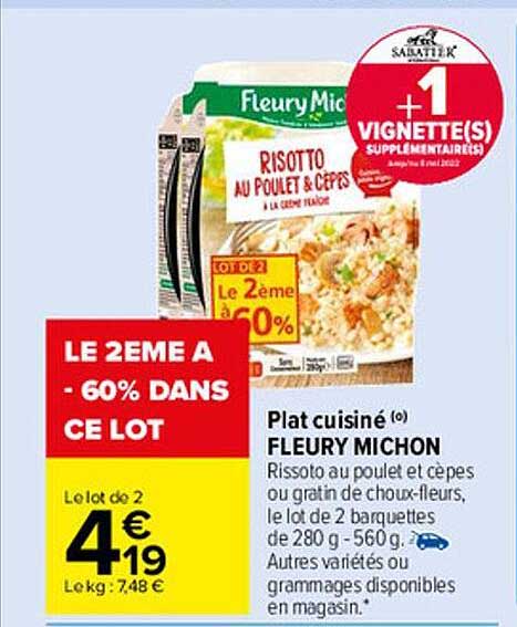 plat cuisiné fleury michon