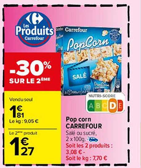 pop corn carrefour