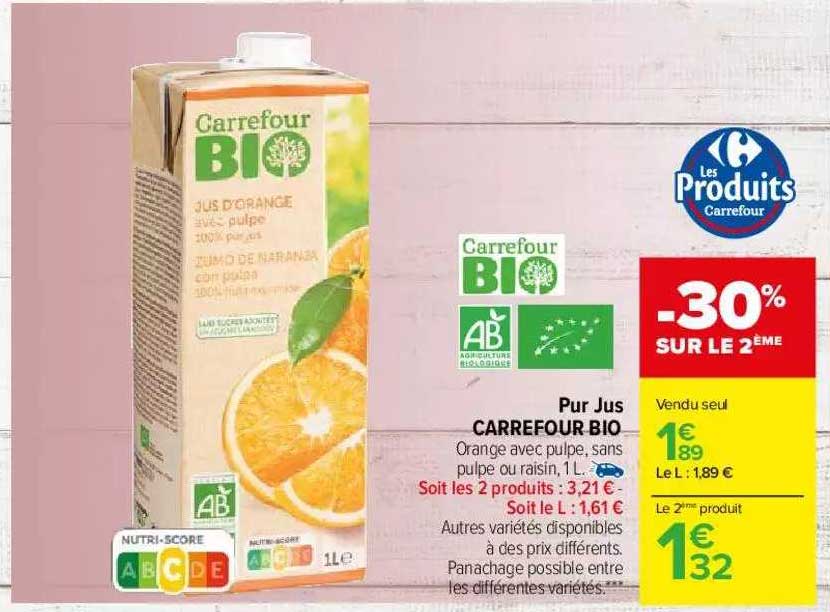 Pur Jus Carrefour Bio