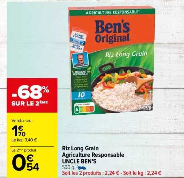 rie long grain agriculture responsable uncle ben's