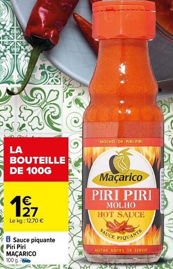 sauce piquante piri piri maçarico
