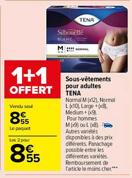 sous-vêtements pour adultes tena