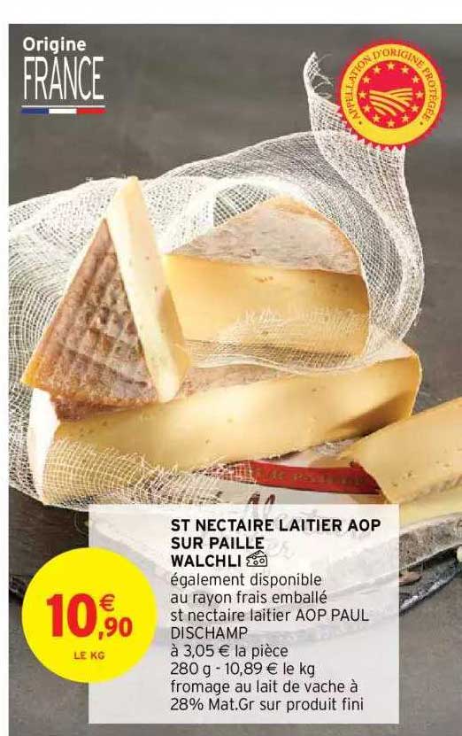 st nectaire laitier aop sur paille walchli