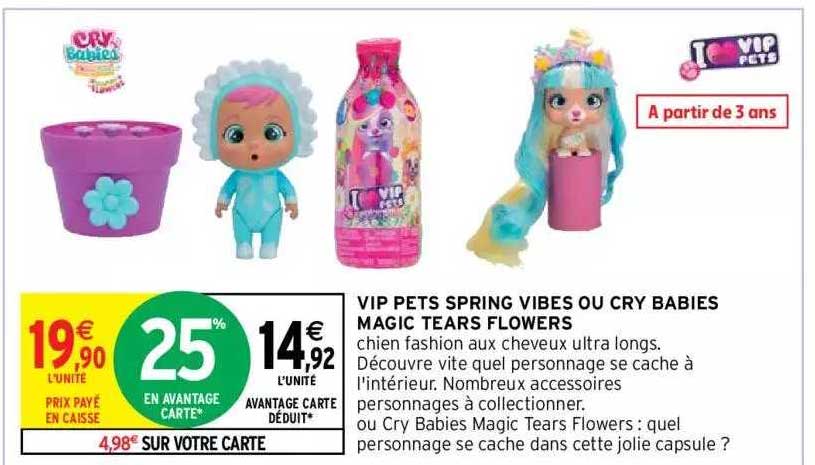 vip pets spring vibes ou cry babies magic tears flowers