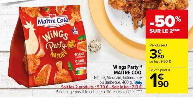 wings party maître coq