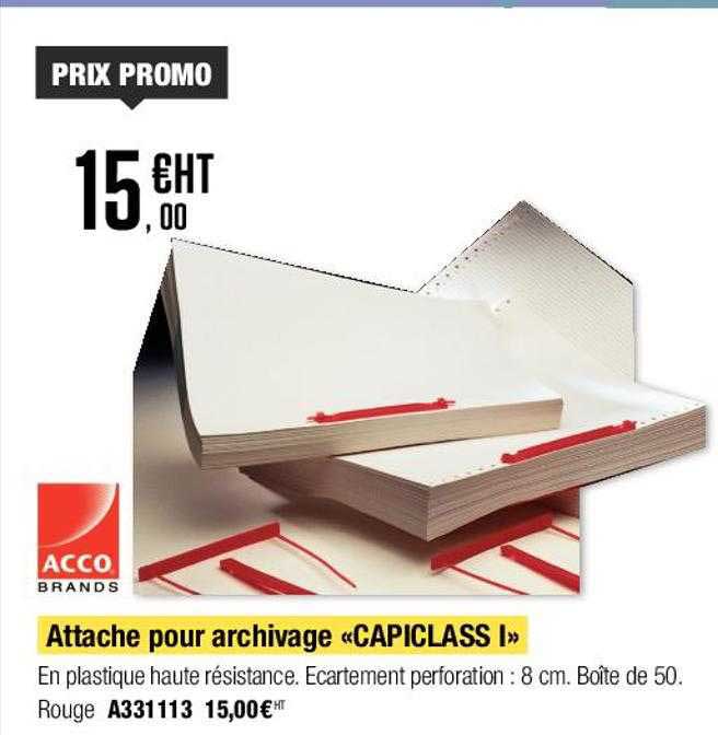 attache pour archivage «capiclass i» acco brands