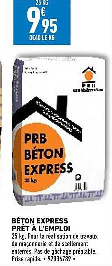 béton express prêt à l'emploi