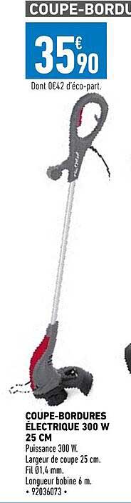 coupe-bordures électrique 300 w 25 cm