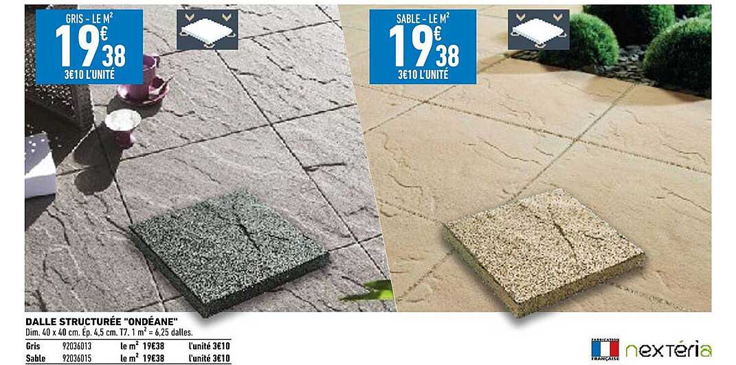dalle structurée "ondéane" nextéria