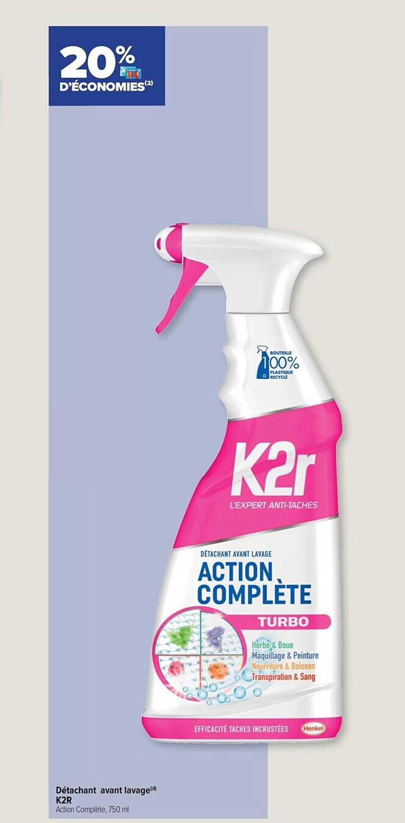 détachant avant lavage k2r