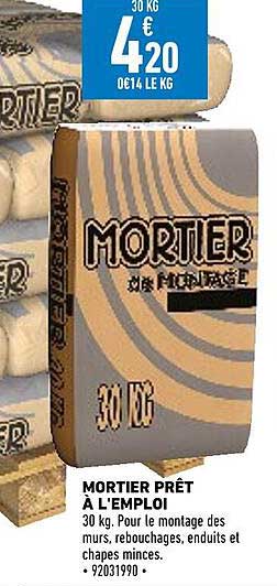 mortier prêt à l'emploi