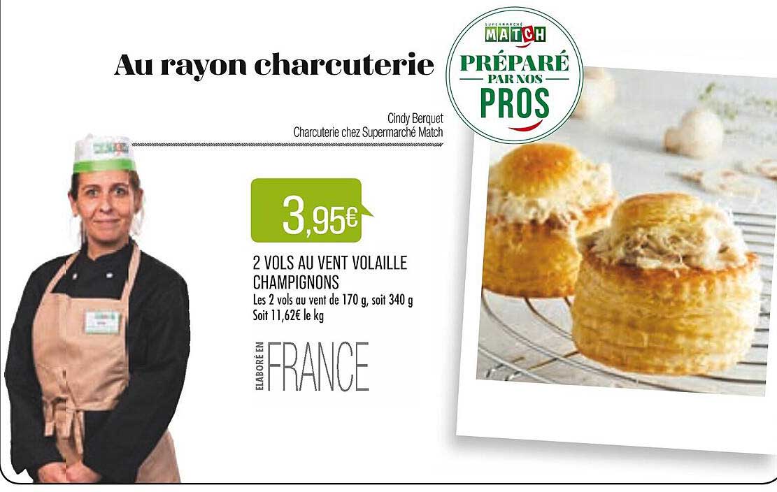 2 vols au vent volaille champignons