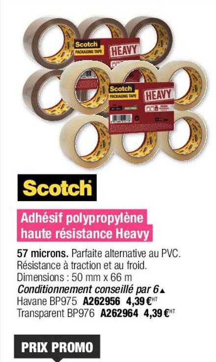 adhésif polypropylène haute résistance heavy scotch