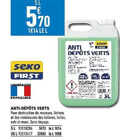 anti-dépôts verts seko first