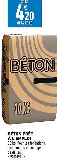 béton prêt à l'emploi