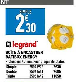 boîte à encastrer batibox energy legrand