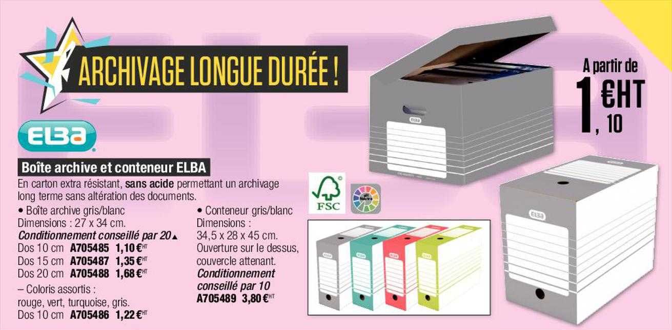 Boîte Archive Et Conteneur Elba