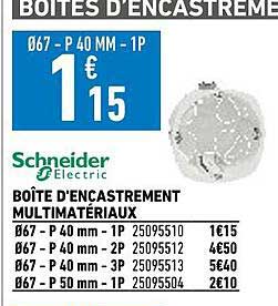 boîte d'encastrement multi matériaux schneider electric
