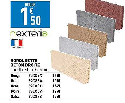 bordurette béton droite nextéria