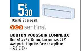 bouton poussoir lumineux scs sentinel