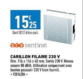 carillon filaire 230v scs sentinel
