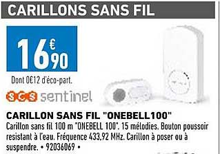 carillon sans fil "onebell 100" scs sentinel