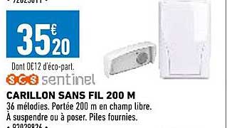 carillon sans fil 200 m scs sentinel