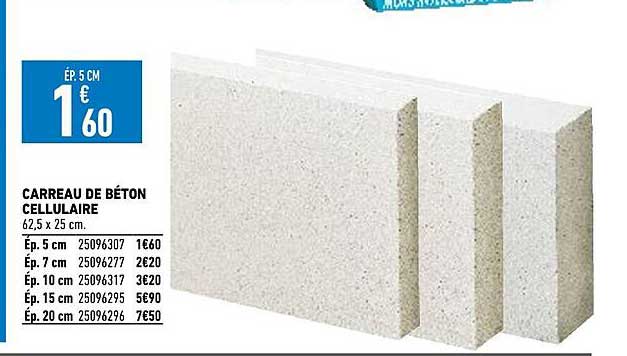 carreau de béton cellulaire