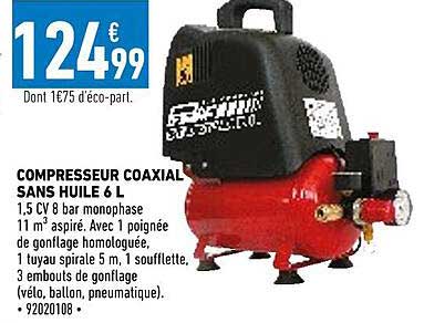 compresseur coaxial sans huile 6l