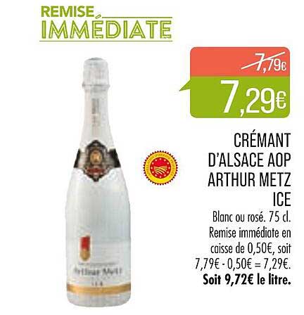 crémant d'alsace aop arthur metz ice