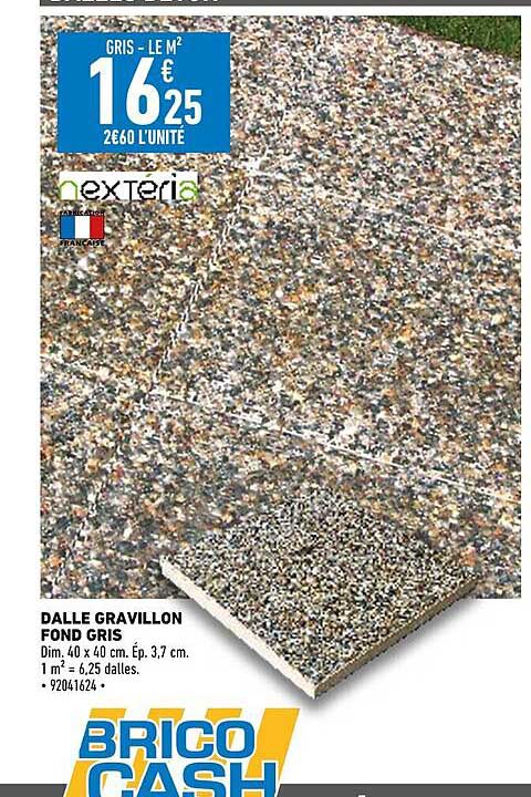 dalle gravillon fond gris