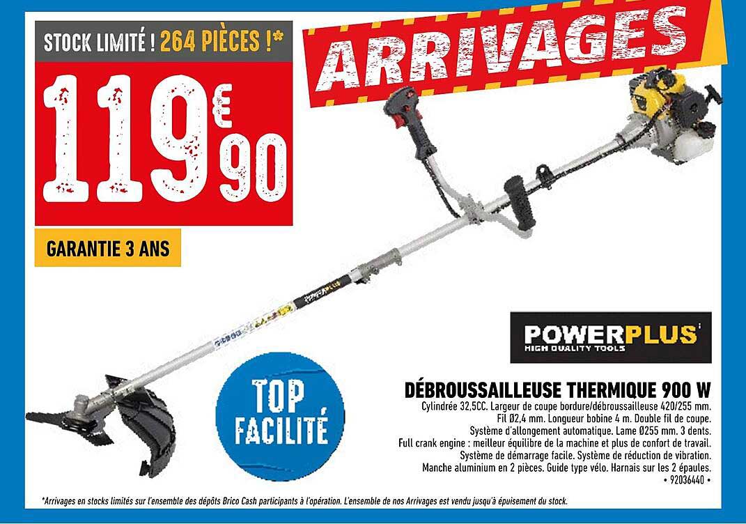 Débroussailleuse Thermique 900w Powerplus