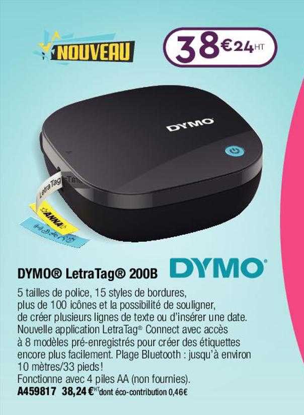 dymo letra tag 200b