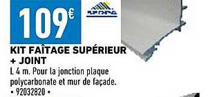 kit faîtage supérieur + joint sedpa