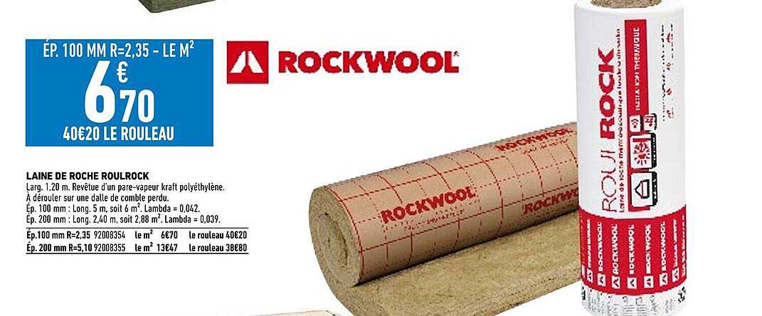 laine de roche roulrock rockwool
