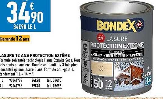 lasure 12 ans protection extrême bondex