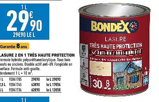 lasure 2 en 1 très haute protection bondex