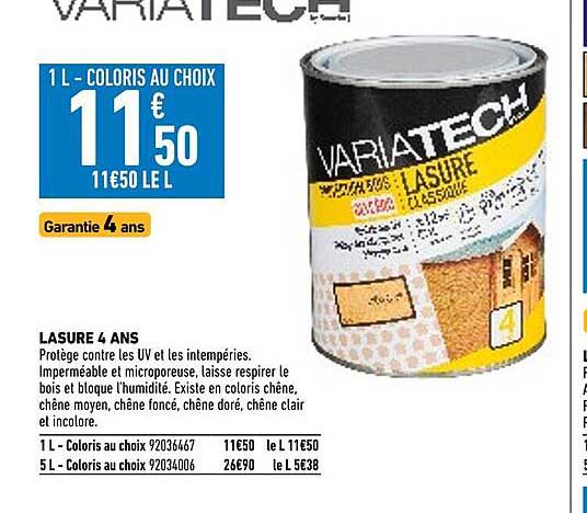 lasure 4 ans variatech