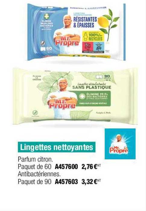 Lingettes Nettoyantes Mr Propre