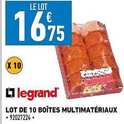 lot de 10 boîtes multi matériaux legrand