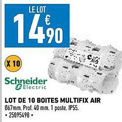 lot de 10 boîtes multifix air schneider electric