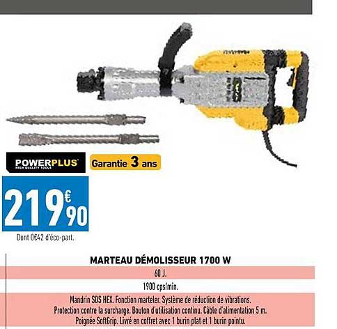 Marteau Démolisseur 1700 W Powerplus