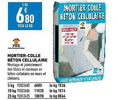 mortier-colle béton cellulaire