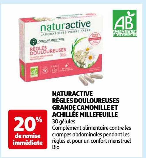 Naturactive Règles Douloureuses Grande Camomille Et Achillée Millefeuille